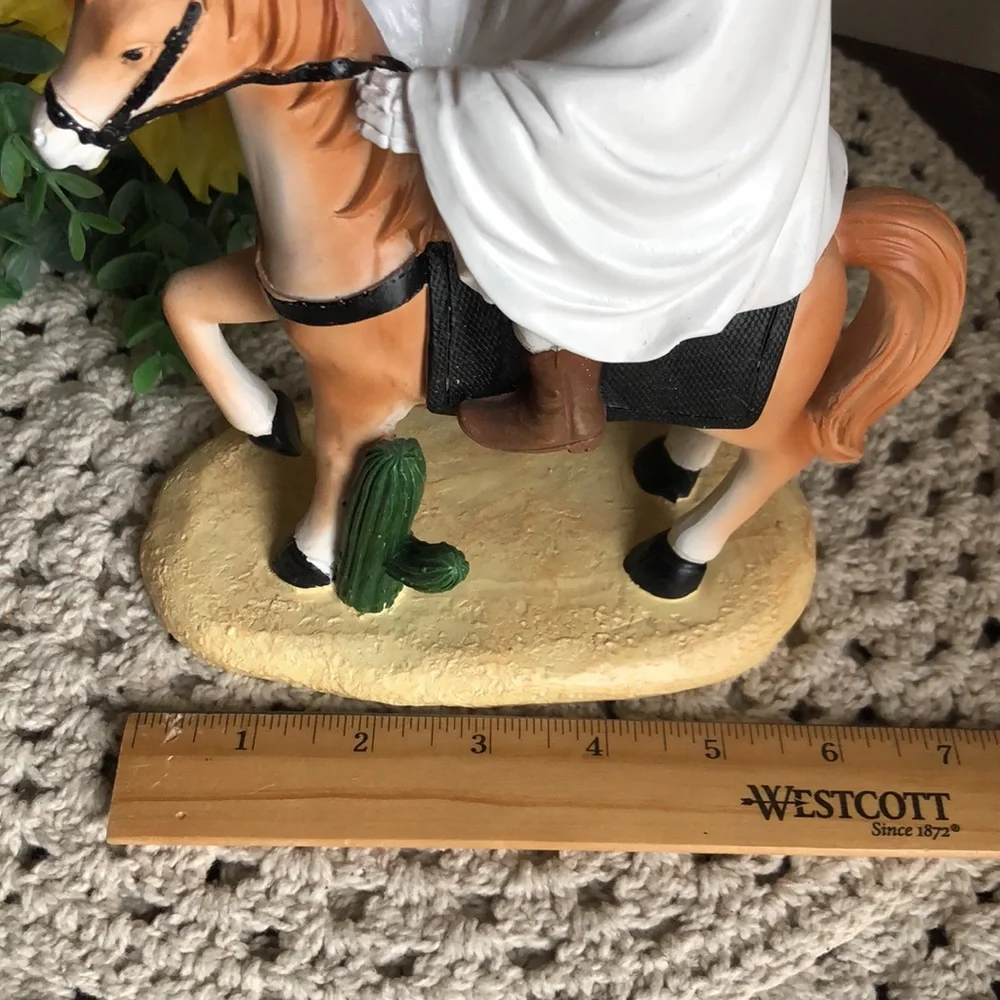 Ghost Cowboy On Horse Halloween Figurine - Western